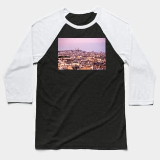 Sacre Coeur Basilica, Overlooking Paris, France Baseball T-Shirt